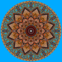 Mehndi Henna Drawing Circular Mandala pattern for tattoo, decoration premium product poster or painting. Decorative ornament in ethnic oriental style. Outline doodle hand draw illustration