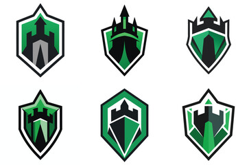 Obraz premium shield icons set