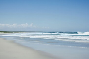 Obraz premium A beach with soft waves