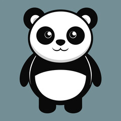 Fototapeta premium Panda bear cute animal character design illustration