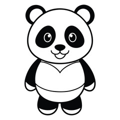 Fototapeta premium Panda Cute Bear Vector Clipart for Design and Kids