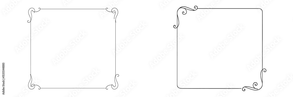 Poster elegant decorative borders designed for invitations or announcements in a minimalist style