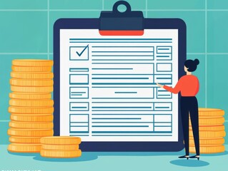 tax return with deduction and tax software. Digital tax return with deduction categories listed medical, mortgage, donations