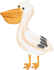 watercolor pelican