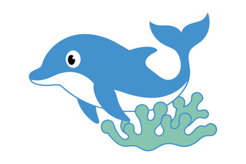 Obraz premium Dolphin vector illustration