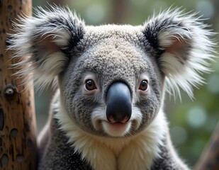 Naklejka premium Portrait of a cute koala.