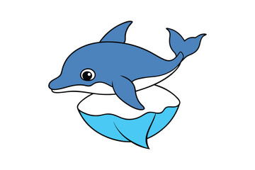 Obraz premium Dolphin vector illustration