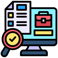 Fototapeta premium Online Job Search icon