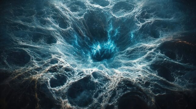 Cosmic nebula vortex, intricate patterns