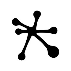 Brain cell nerve glyph icon