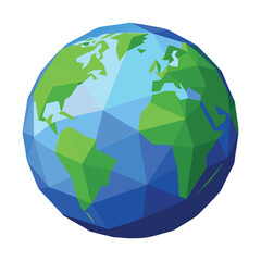 Polygonal globe or Earth