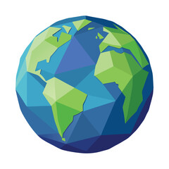 Polygonal globe or Earth