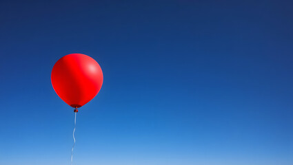 Obraz premium red balloon on blue sky