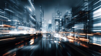 City night motion blur