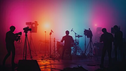 Music video production scene