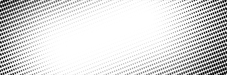 Dotted gradient halftone background. Horizontal seamless dots pattern in pop art style. Abstract modern stylish texture. Vector eps10.