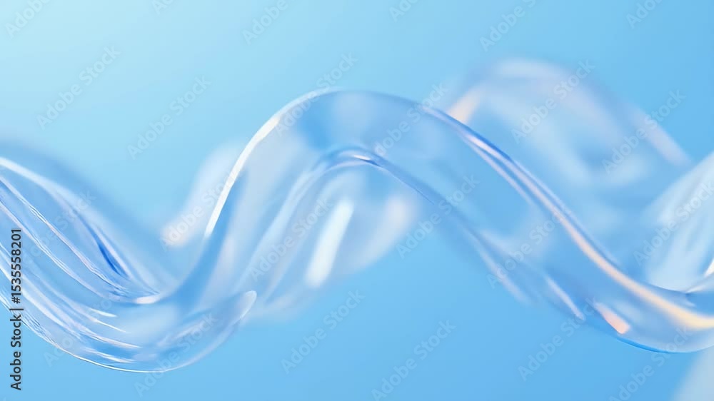Aufkleber abstract fluid wave with gradient light on blue background clean smooth design