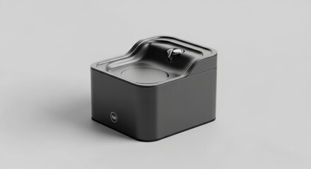Fototapeta premium Sleek Modern Water Fountain Design Perfect for Contemporary Spaces in Minimalist Style