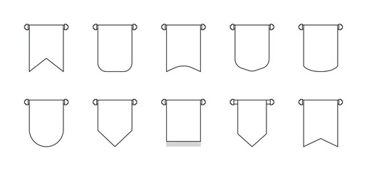 Bundle design element pennant flag