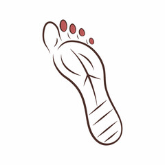 Foot linear icon. Adobe Illustrator Artwork