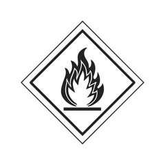Flammable symbol line. Adobe Illustrator Artwork