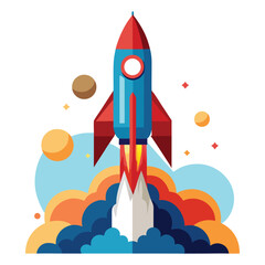 Abstract rocket launch