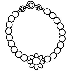 Obraz premium Charm bracelet line art vector