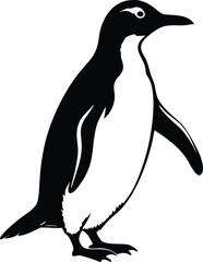 Obraz premium Penguin vector silhouette graphic for wildlife art and design