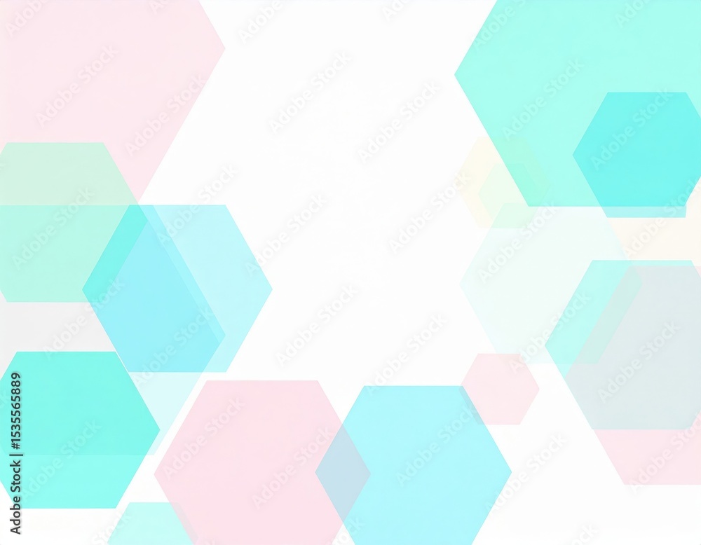 Poster abstract pastel hexagon background design