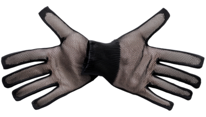Black Mesh Gloves