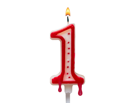 Number One Candle