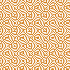 Obraz premium seamless geometric wave pattern in yellow and white - retro abstract background 