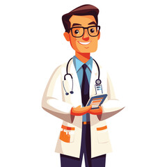 Fototapeta premium young doctor with stethoscope