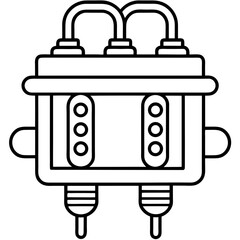Circuit Breaker line art vector