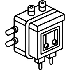 Circuit Breaker line art vector