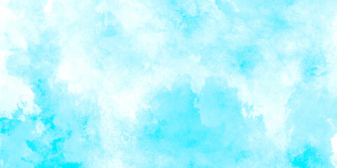 Abstract blue sky watercolor background. light blue background on blurred texture. watercolor stain with hand paint pattern on blue splash with canvas. beautiful blue sky with cloud.