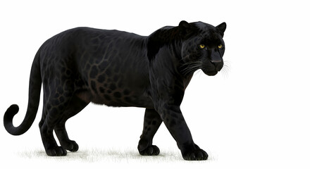 Obraz premium Majestic Black Panther: Powerful Wildlife Photography