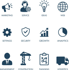 Icons and Graphic elements.