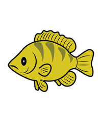 Yellow Cartoon Goldfish