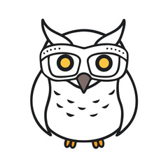 Obraz premium Owl Explores Virtual Reality With Large Curious Eyes and Stylish Glasses