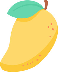 여름 망고 과일 일러스트 - 열대과일 벡터 디자인