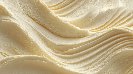 Premium photo of close up of organic shea butter creating a textured background with soft waves.