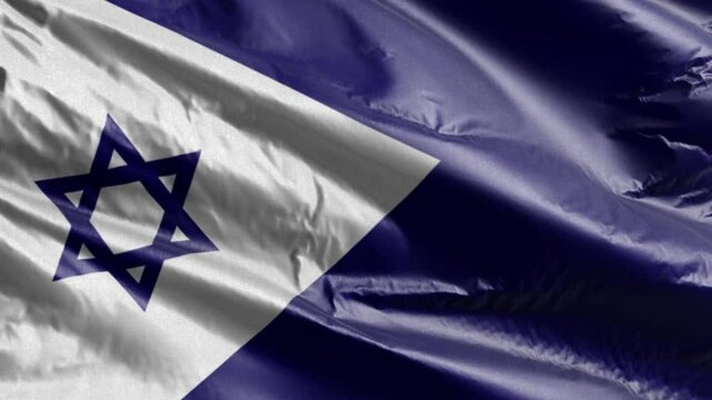 Israeli Navy Flag Waving in 4K &ndash; Realistic Fabric Texture, Military Symbol