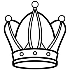 crown line art vector
