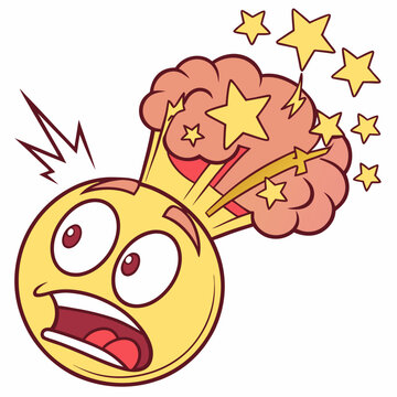 Emoji with exploding head for mind-blown content