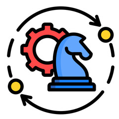 Gears Sync  Icon Element For Design	