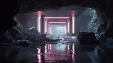 Cave neon path