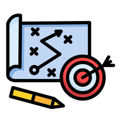 Okr Tracker  Icon Element For Design	