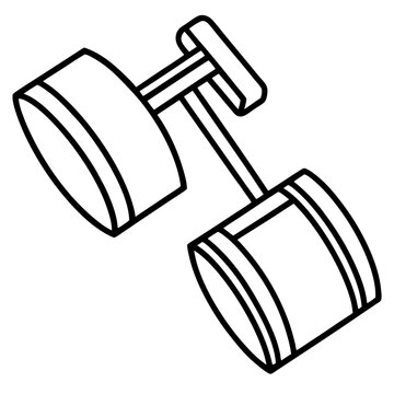 black and white cufflinks clip art preview