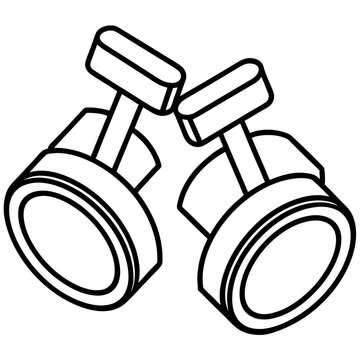 black and white cufflinks accessory clip art preview